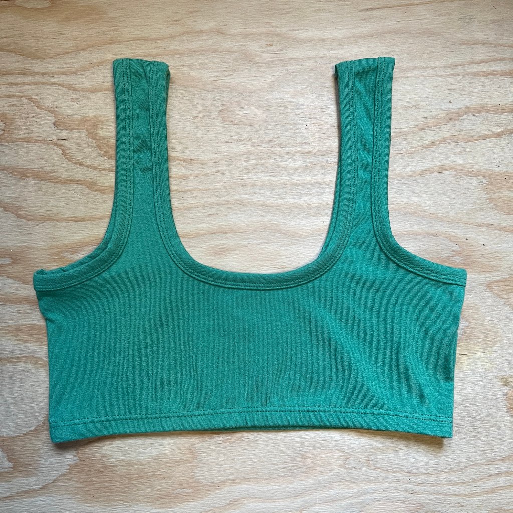 Arq Wide Strap Bra Verdant Green Bralette Size M Excellent Condition